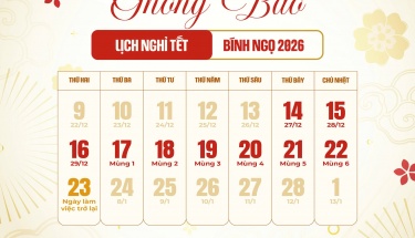 Thông Báo Lịch Nghỉ Tết Nguyên Đán 2026