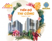 Hình ảnh thi công tại công trường Topaz Twins tháng 08/2020