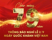 Thông Báo Nghỉ Lễ Quốc Khánh 2/9